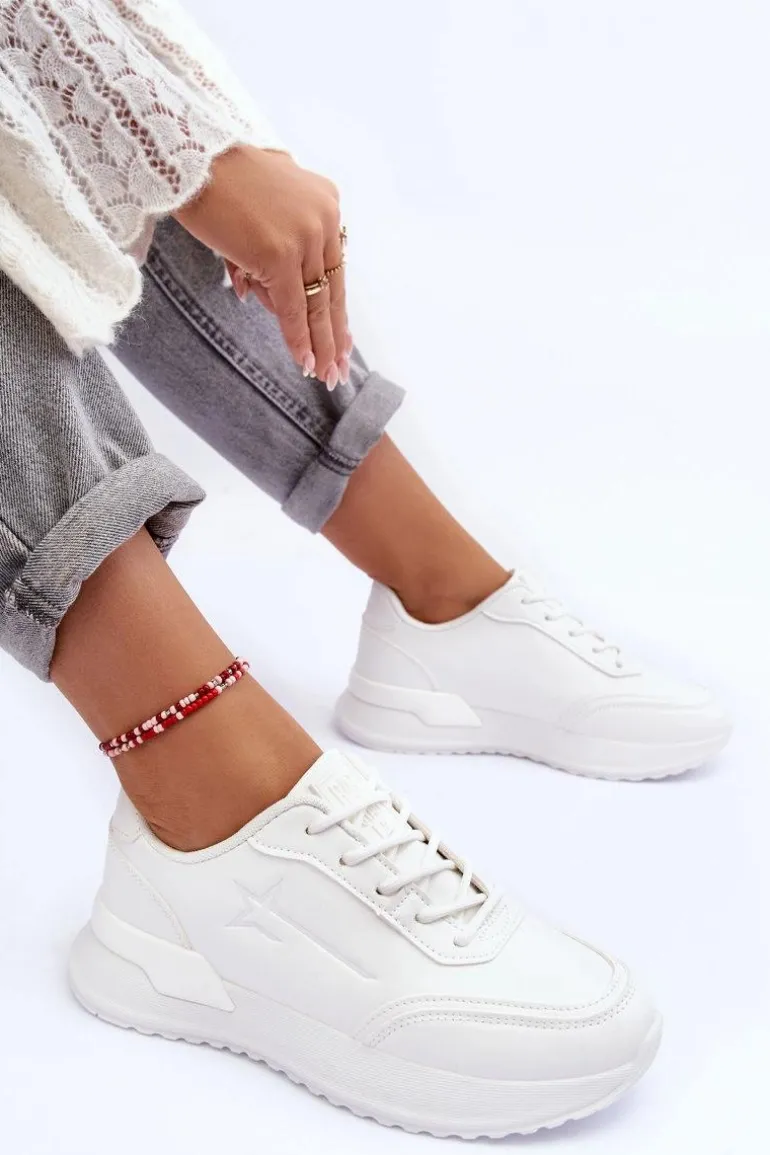 Damskie Klasyczne Buty Sportowe Big Star MM274224 Białe