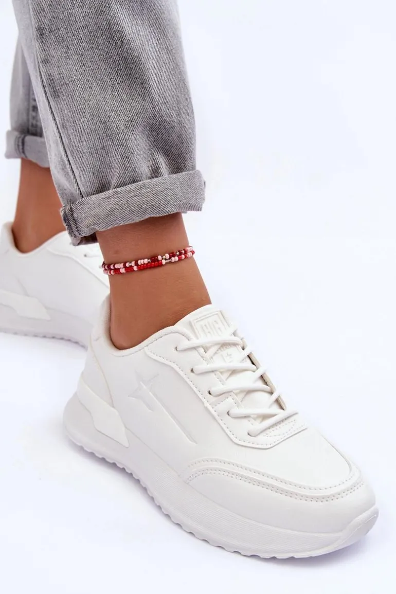 Damskie Klasyczne Buty Sportowe Big Star MM274224 Białe