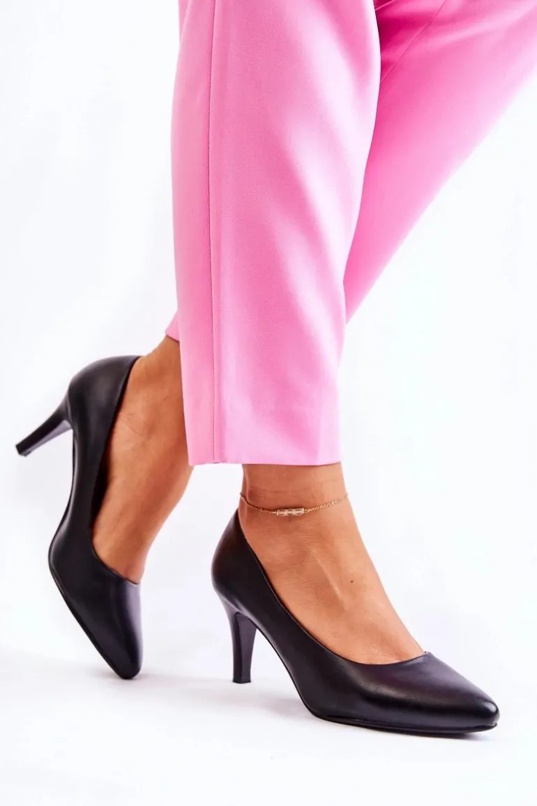 Damskie Klasyczne Czółenka Czarne Semprella