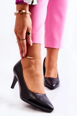 Damskie Klasyczne Czółenka Czarne Semprella