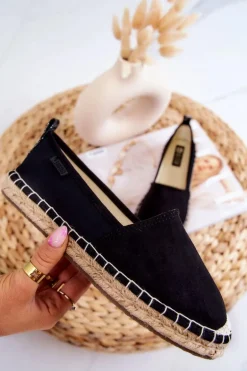 Damskie Klasyczne Espadryle Big Star JJ274952 Czarne