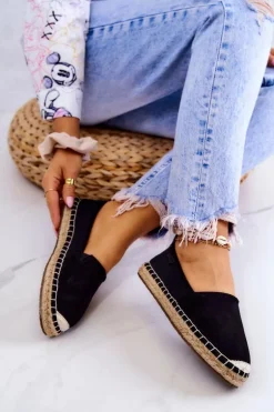 Damskie Klasyczne Espadryle Big Star JJ274952 Czarne