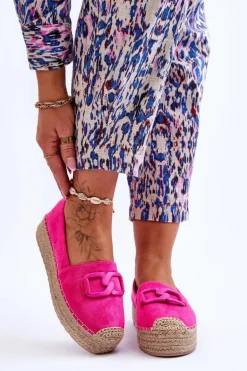 Damskie Klasyczne Espadryle Na Platformie Fuksja Maurine