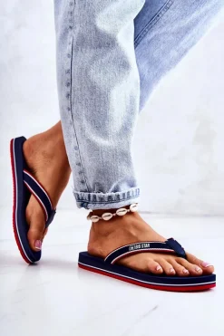 Damskie Klasyczne Japonki Big Star JJ274A376 Granatowe