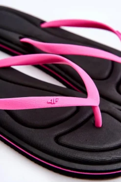 Damskie Klasyczne Japonki 4F 4FSS23FFLIF067-21S Czarno-Różowe