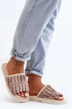 Damskie Klasyczne Kapcie Brązowe Rirovi