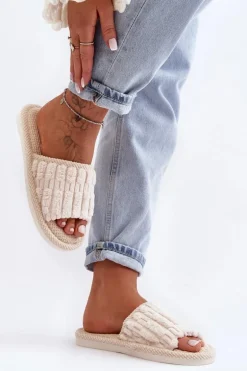 Damskie Klasyczne Kapcie Beżowe Rirovi