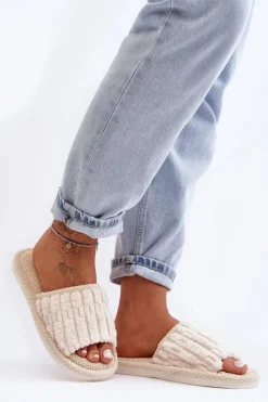 Damskie Klasyczne Kapcie Beżowe Rirovi