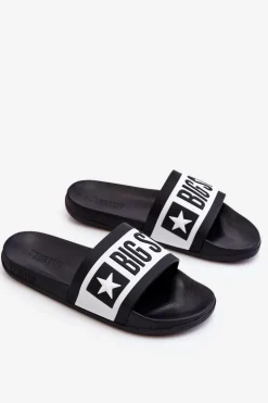 Damskie Klasyczne Klapki Big Star LL274739 Czarne