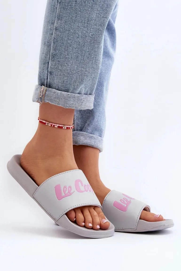 Damskie Klasyczne Klapki Lee Cooper LCW-24-42-2486L Szare