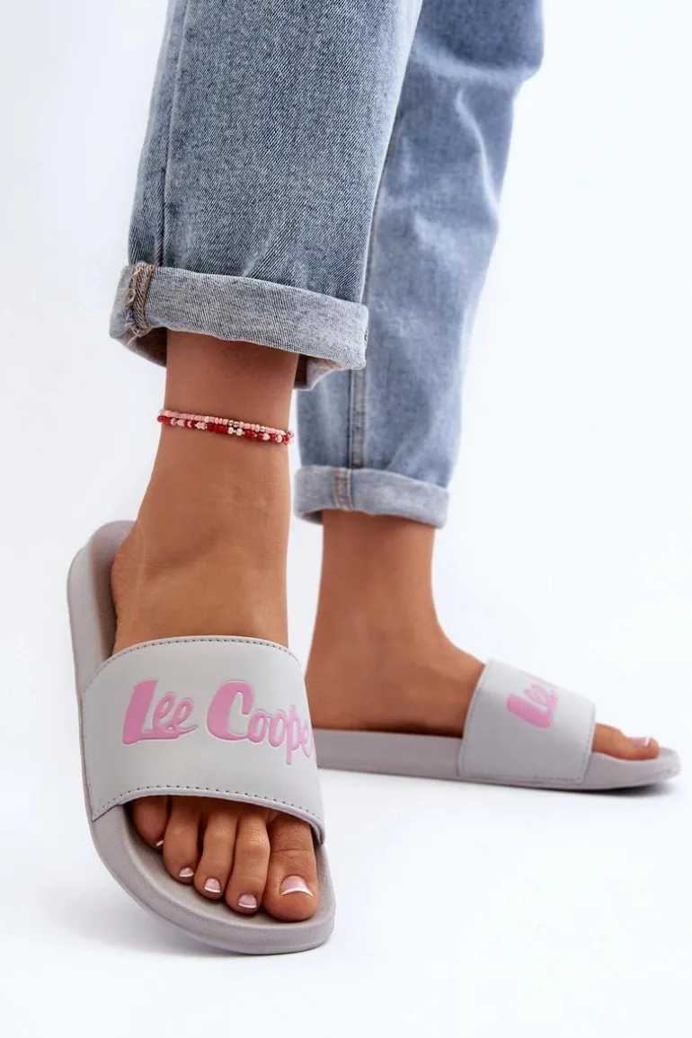 Damskie Klasyczne Klapki Lee Cooper LCW-24-42-2486L Szare
