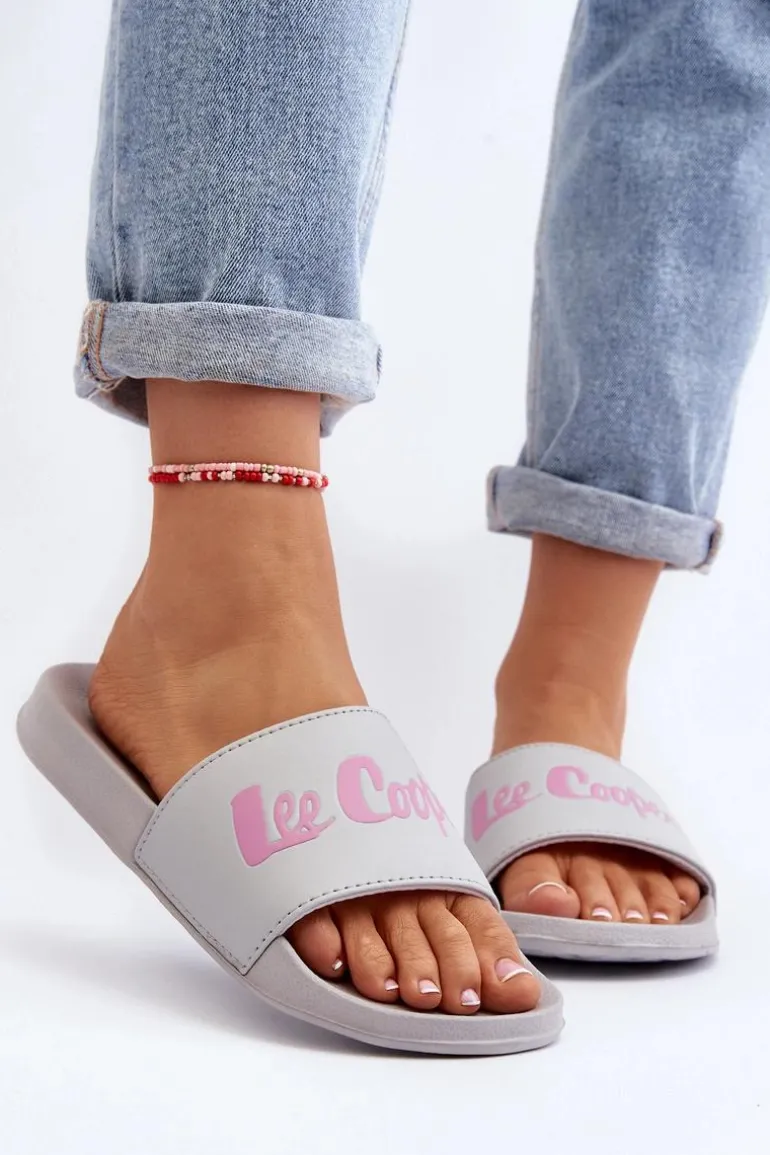 Damskie Klasyczne Klapki Lee Cooper LCW-24-42-2486L Szare