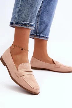 Damskie Klasyczne Mokasyny Różowe Olevin