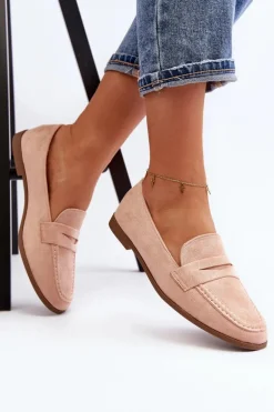 Damskie Klasyczne Mokasyny Różowe Olevin