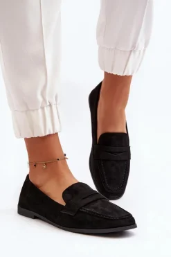 Damskie Klasyczne Mokasyny Czarne Olevin