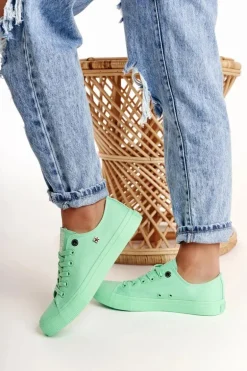 Damskie Klasyczne Niskie Trampki BIG STAR AA274030 Zielone