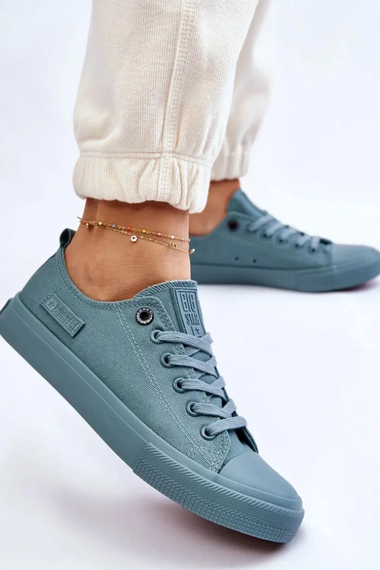 Damskie Klasyczne Niskie Trampki Big Star LL274019 Zielone