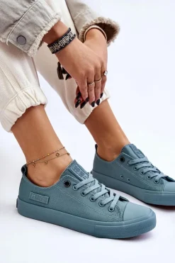 Damskie Klasyczne Niskie Trampki Big Star LL274019 Zielone