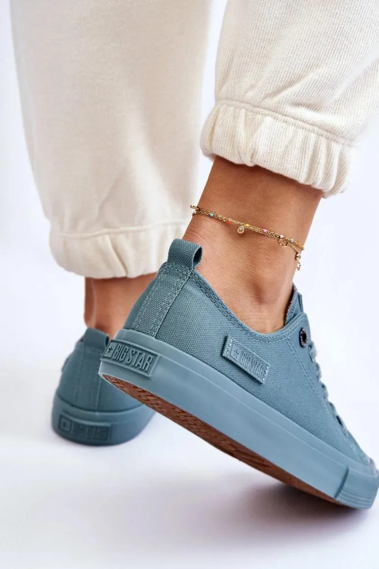 Damskie Klasyczne Niskie Trampki Big Star LL274019 Zielone