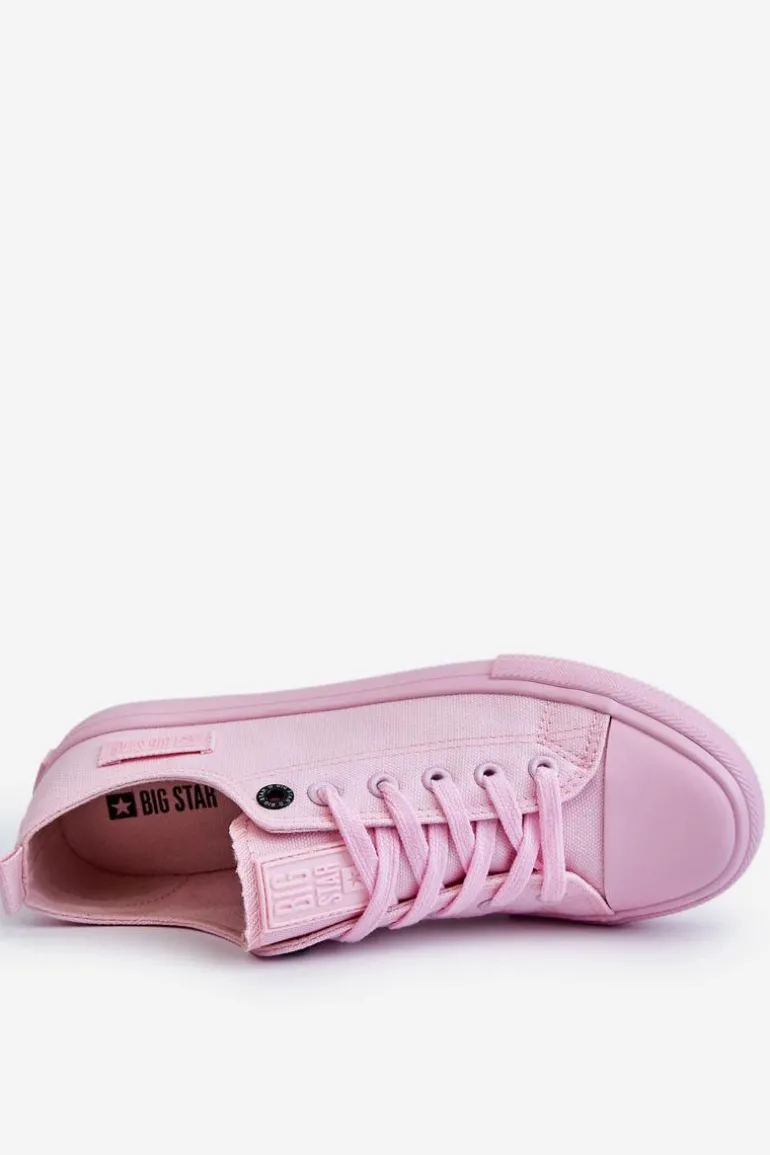Damskie Klasyczne Niskie Trampki Big Star LL274022 Jasnoróżowe