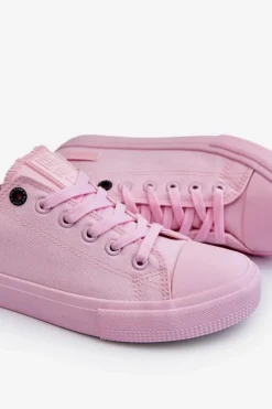 Damskie Klasyczne Niskie Trampki Big Star LL274022 Jasnoróżowe