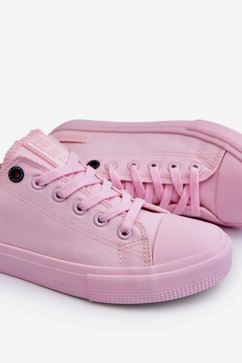 Damskie Klasyczne Niskie Trampki Big Star LL274022 Jasnoróżowe