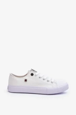 Damskie Klasyczne Niskie Trampki BIG STAR AA274010 Białe