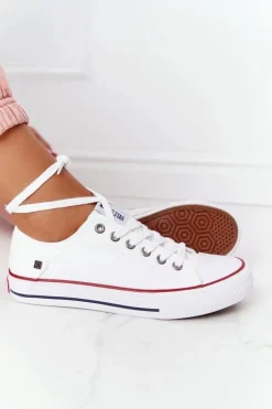 Damskie Klasyczne Niskie Trampki Big Star DD274336 Białe