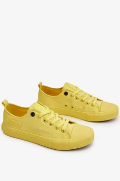 Damskie Klasyczne Niskie Trampki Big Star LL274026 Żółte