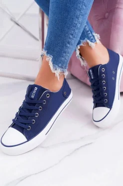 Damskie Klasyczne Niskie Trampki Big Star DD274335 Granatowe