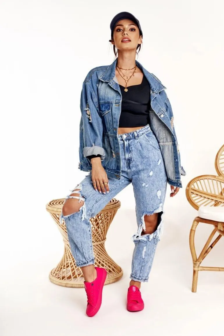 Damskie Klasyczne Niskie Trampki BIG STAR AA274013 Fuksja