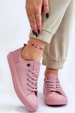 Damskie Klasyczne Niskie Trampki Big Star LL274027 Różowe