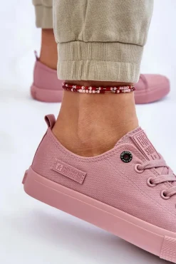 Damskie Klasyczne Niskie Trampki Big Star LL274027 Różowe