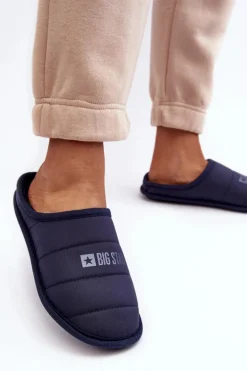 Damskie Klasyczne Papcie Granatowe Big Star KK274601