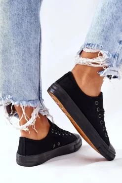 Damskie Klasyczne Trampki Czarne Omerta