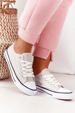 Damskie Klasyczne Trampki Szare Omerta