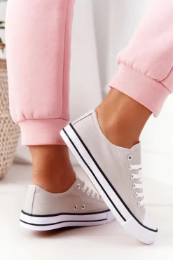 Damskie Klasyczne Trampki Szare Omerta