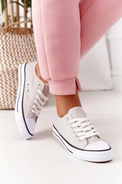 Damskie Klasyczne Trampki Szare Omerta