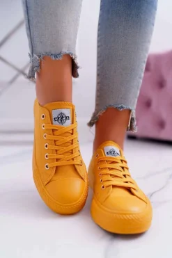 Damskie Klasyczne Trampki Żółte Ecoma