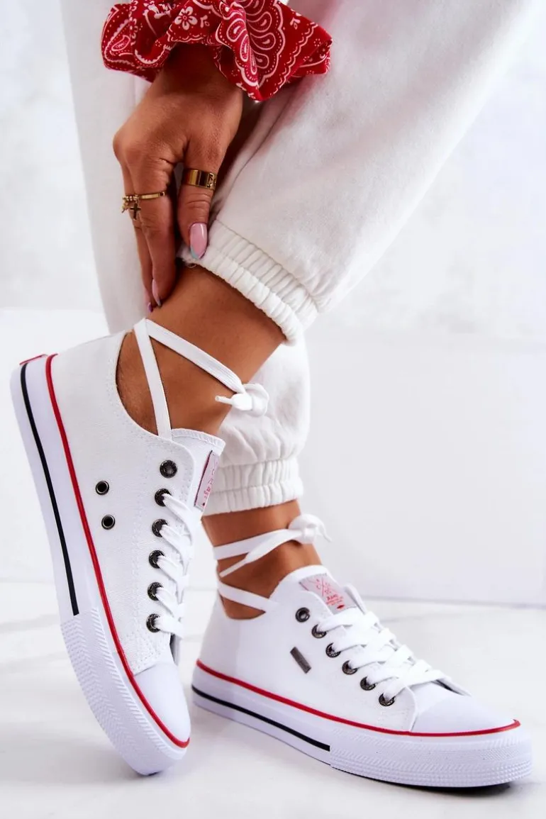 Damskie Klasyczne Trampki Cross Jeans JJ2R4009C Białe