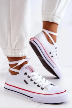 Damskie Klasyczne Trampki Cross Jeans JJ2R4009C Białe