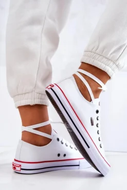 Damskie Klasyczne Trampki Cross Jeans JJ2R4009C Białe