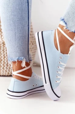 Damskie Klasyczne Trampki Błękitne Omerta