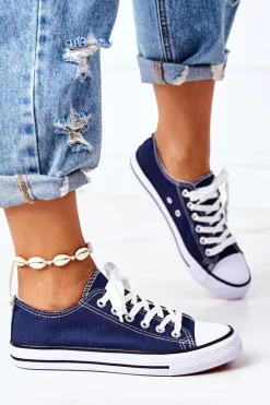 Damskie Klasyczne Trampki Granatowe Omerta