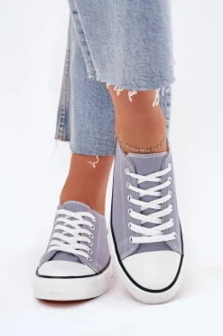 Damskie Klasyczne Trampki Niebieskie Omerta