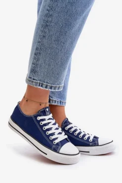 Damskie Klasyczne Trampki Granatowe Ecoma