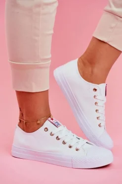 Damskie Klasyczne Trampki Białe Ecoma
