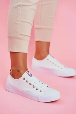 Damskie Klasyczne Trampki Białe Ecoma