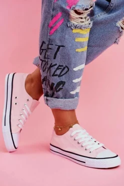 Damskie Klasyczne Trampki Różowe Omerta