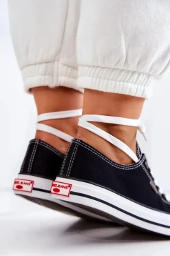 Damskie Klasyczne Trampki Cross Jeans JJ2R4011C Czarne